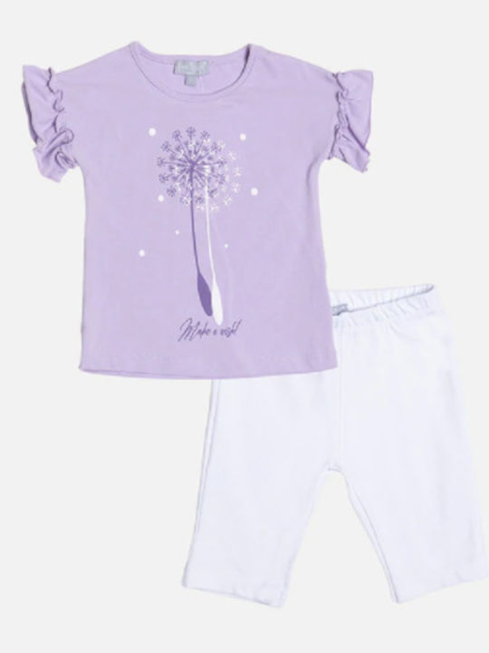 Kids' Set with Leggings Summer 2pcs Lilac