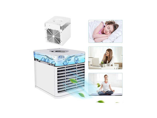 Mini-Klimaanlage USB Mit Wasser Und Beleuchtung 7.5W 14.5x17x16cm Weiß 16030