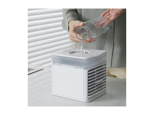 Mini-Klimaanlage USB Mit Wasser Und Beleuchtung 7.5W 14.5x17x16cm Weiß 16030