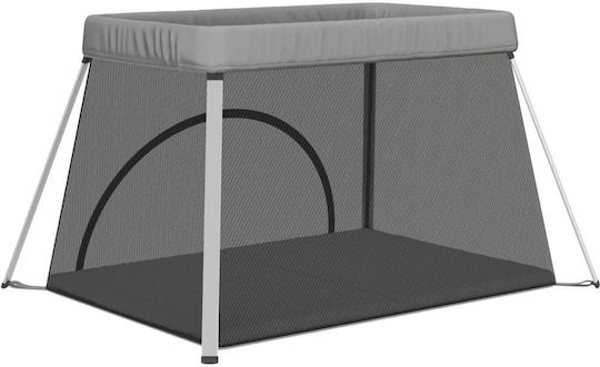 vidaXL Laufstall mit Matratze Gray 110x82cm