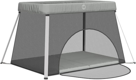 vidaXL Laufstall mit Matratze Gray 110x82cm
