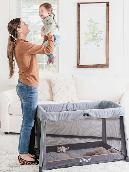 Graco Foldlite Shadow Loc de joacă cu Saltea Gri 105x63.5cm