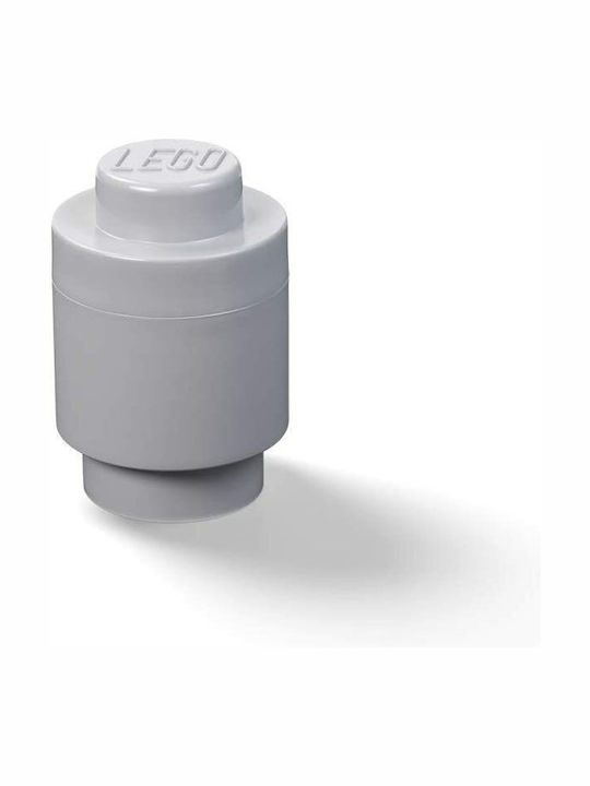 LEGO Children's Storage Box made of Plastic 1 Round Gray 12x12x12cm 1pcs
