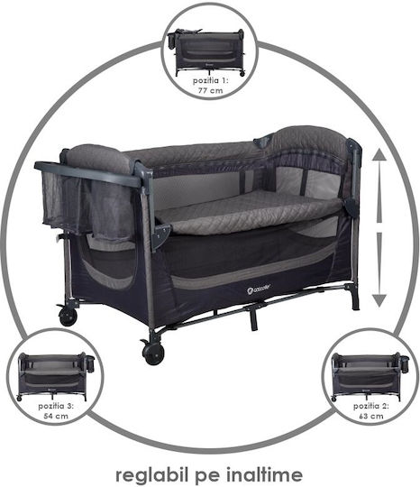 Coccolle Insieme Кошара за игра 2 Нива с Променяща се Повърхност & Матрак Greystone 120x60см