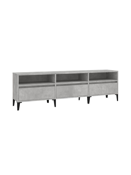 TV-Ständer aus Metall & Holz Grau M150xT30xH44.5cm