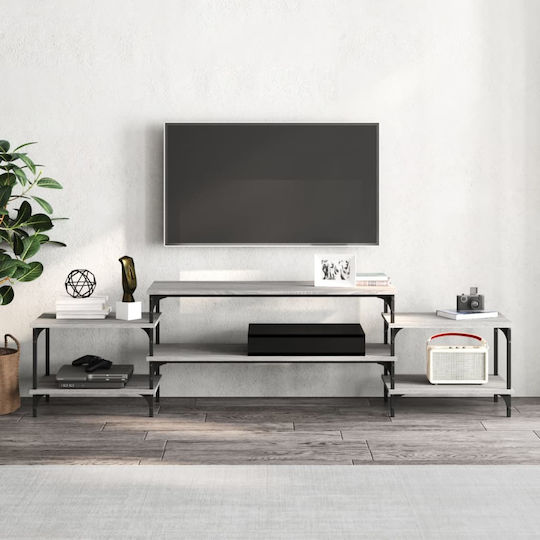 vidaXL TV-Ständer Grau Sonoma M197xP35xH52cm
