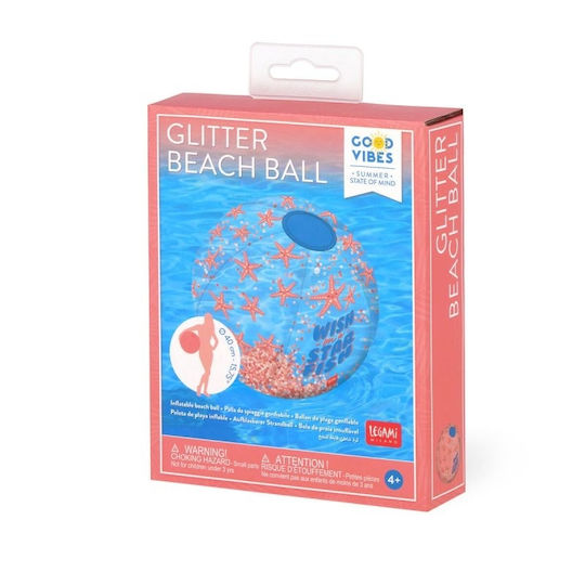 Legami Milano Starfish Glitter Inflatable Beach Ball 40 cm