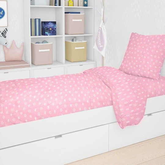 Dimcol Kids Duvet Cover Single Pink