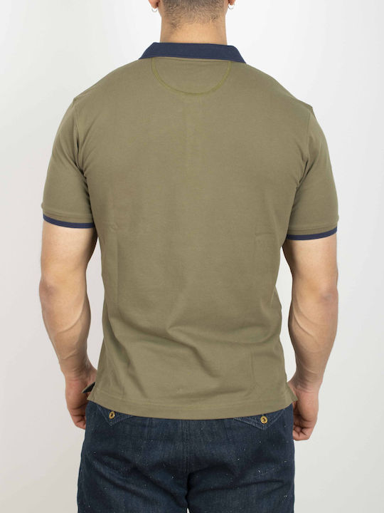 La Martina Herren Kurzarmshirt Polo Khaki