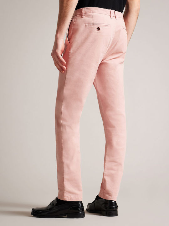 Ted Baker Genay Pantaloni pentru bărbați Chino cu Croială Slim Roz