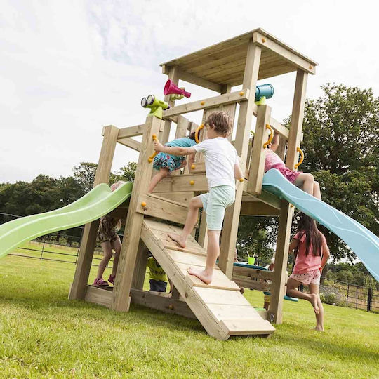 Showood Holzturm Spielplatzspielzeug Cascade mit Rutsche Mehrfarbig