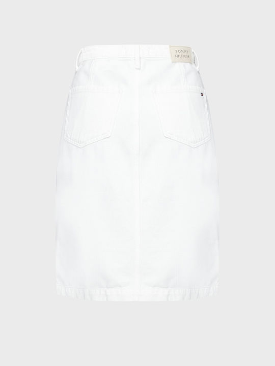 Tommy Hilfiger Denim Midi Skirt in White color