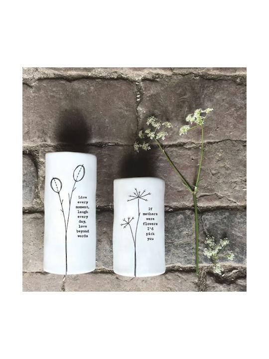 Synchronia Decorative Vase If Mothers Were Flowers White 5x5x9cm