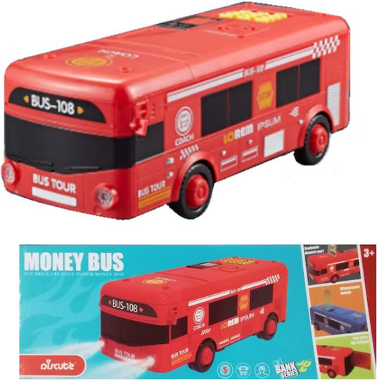 DSM-6697 Children's Money Box Plastic Red 28x9.5x10cm