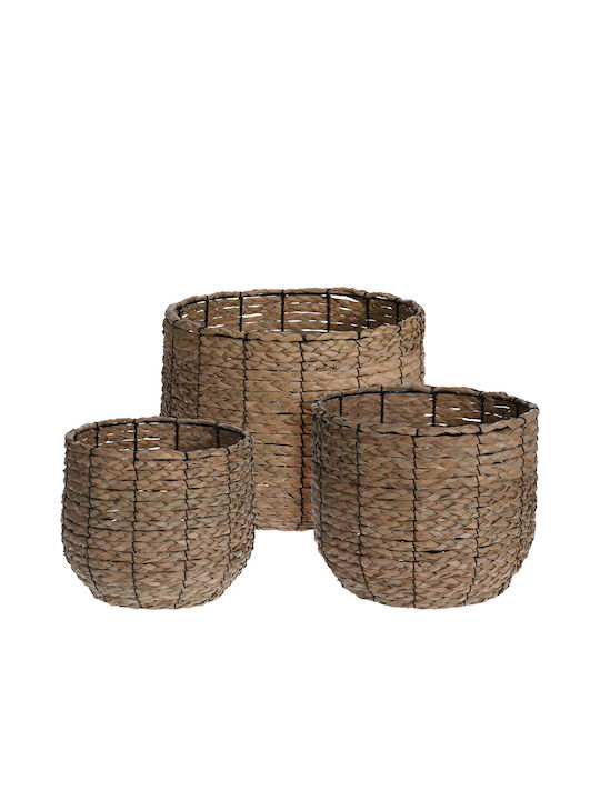 Wicker Decorative Baskets Set 3pcs