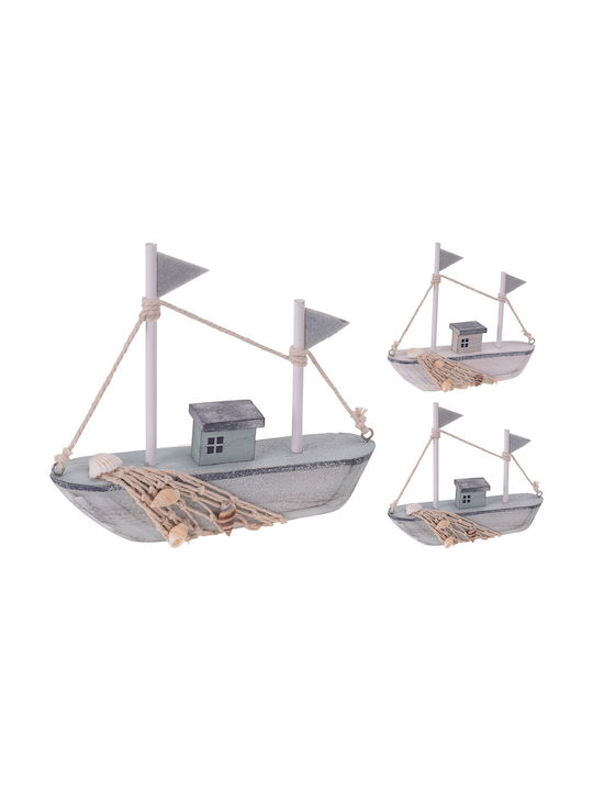 JK Home Decoration Wooden Miniature Ship 16x14cm