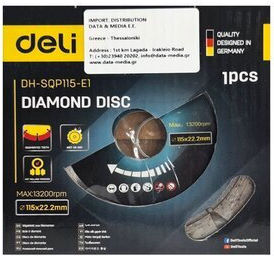 Deli Cutting Disc Construction Materials Hole Diameter 115mm 1pcs