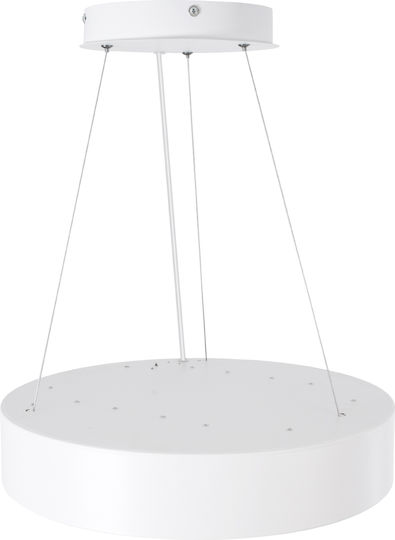 GloboStar Burton Deckenleuchte 40cm Weiß mit Integrierter LED und Fernbedienung