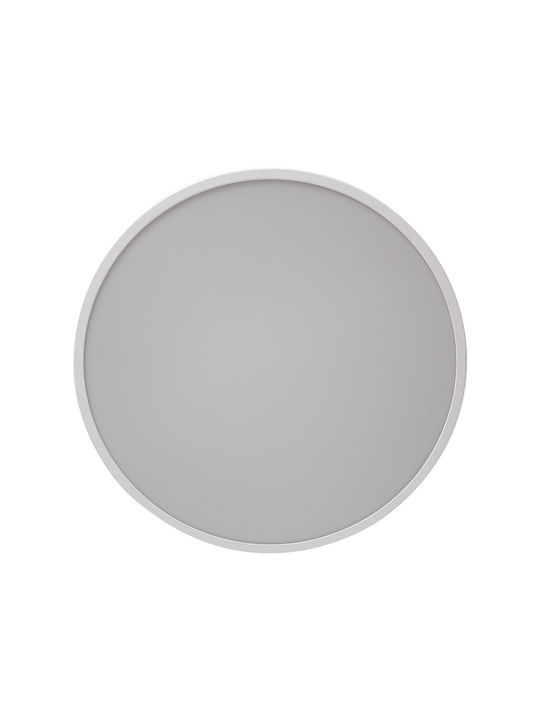 GloboStar Burton Deckenleuchte 40cm Weiß mit Integrierter LED und Fernbedienung