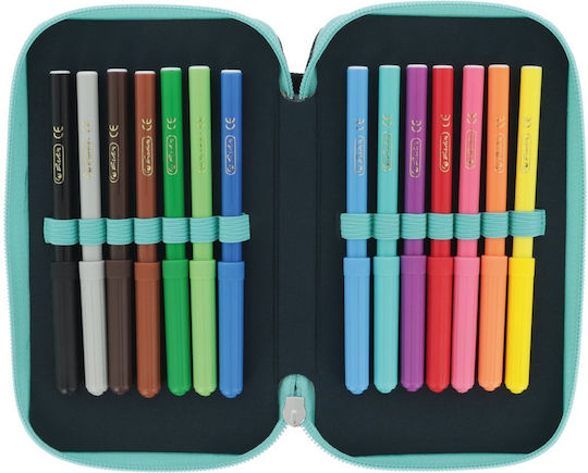 Herlitz Federmäppchen mit 3 Fächern Mehrfarbig