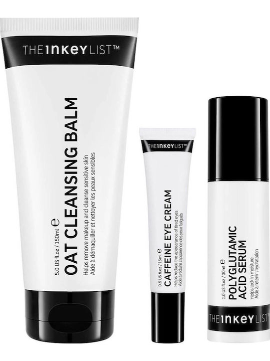 The Inkey List Make UP Prep 101 Skin Care Set for Αnti-ageing, Moisturizing & Facial Cleaning