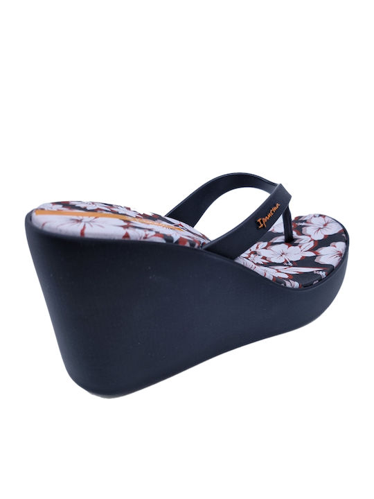 Aloha Damen-Flip-Flops - Hausschuhe mit Plattformen in Schwarz Farben