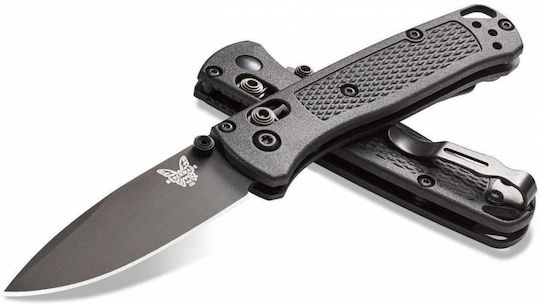 Benchmade Mini Bugout Pocket Knife Black in Sheath