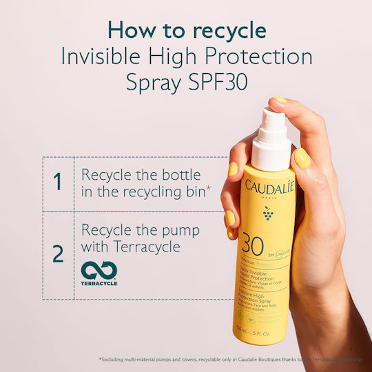 Caudalie Vinosun Cremă de Protecție Solară pentru Față și Corp SPF30 în Spray 150ml