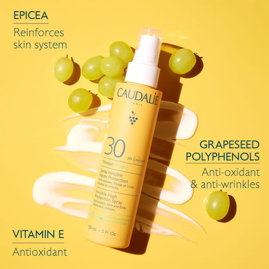 Caudalie Vinosun Cremă de Protecție Solară pentru Față și Corp SPF30 în Spray 150ml