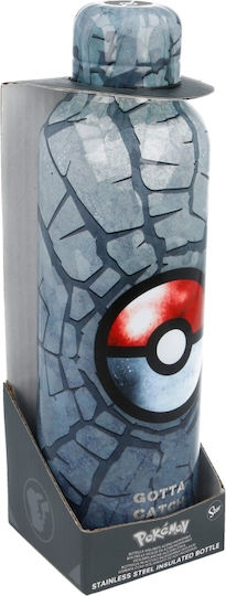 Stor Pokemon Kids Water Bottle Thermos Harry Potter Aluminium with Screw Cap Non Spill Gray 515ml