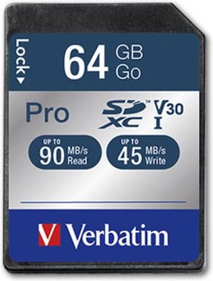 Verbatim Pro SDXC 64GB Class 10 U3 UHS-I