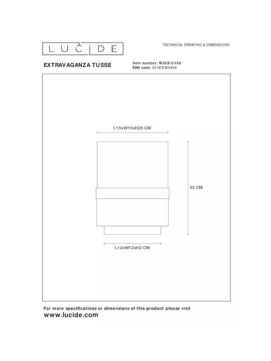 Lucide Lightning Tisch Dekorative Lampe mit Fassung für Lampe E14 Rosa