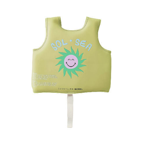 Sunnylife Παιδικό Γιλέκο Κολύμβησης Κίτρινο Smiley World Sol Sea