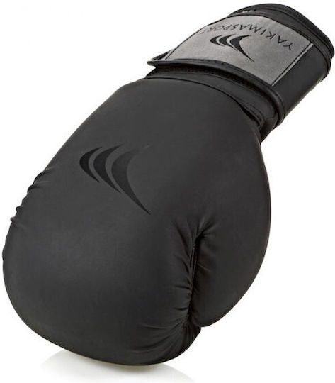 Yakimasport Sport Mars 8 Boxing Gloves made of Synthetic Leather for Match Black