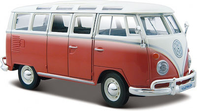 Maisto Volkswagen Van Samba Car 1:24 Red for 3++ Years