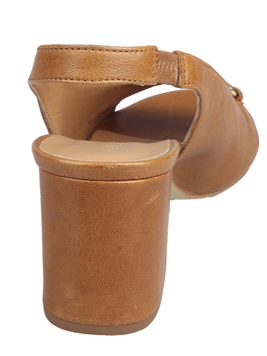 Отворени пръсти Токчета с каишка Тютюнев