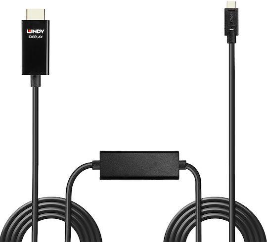 Lindy HDMI 2.0 Cable HDMI male - USB-C male 10m Black