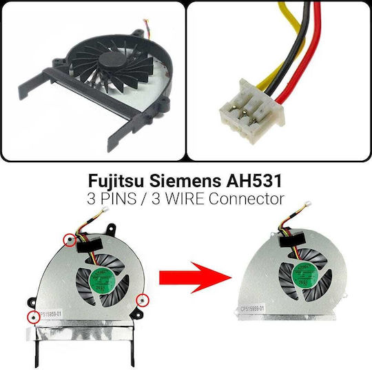 Fujitsu Replacement Laptop Fan for Siemens AH531
