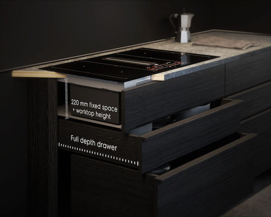 AEG 6000 ExtractorHob Combo Induction Cooktop Autonomous with Hood 78x52εκ.