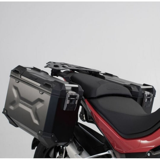 SW-Motech Trax Adv Σετ Πλαϊνές Βαλίτσες Μοτοσυκλέτας Αλουμινίου 45lt σε Μαύρο Χρώμα