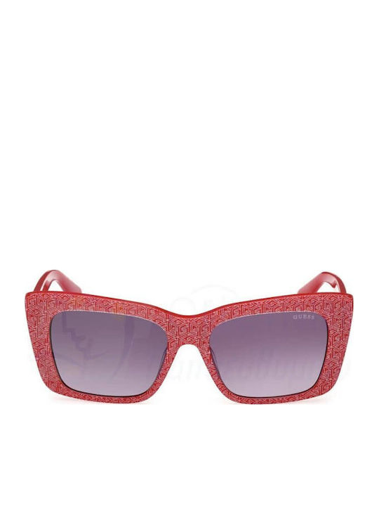 Guess Guess Women's Sunglasses with Red Horn-Rimmed Frame and Grey Gradient Lenses GU7890 66B