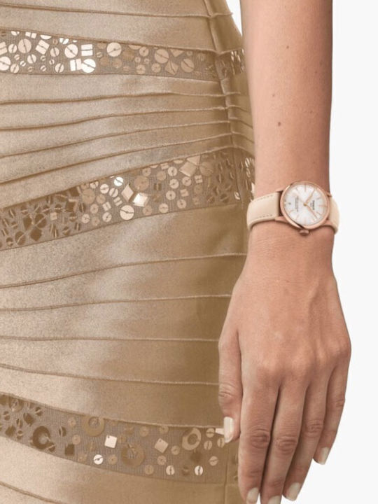 Tissot Chemin Des Tourelles Ρολόι Μπαταρίας με Δερμάτινο Λουράκι