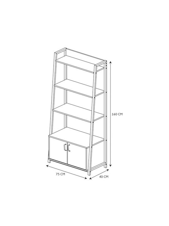 Библиотека Черна 75x40x160см