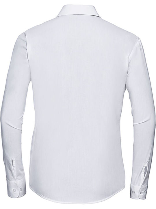 Russell Europe R-936F-0 Women's Monochrome Long Sleeve Shirt White