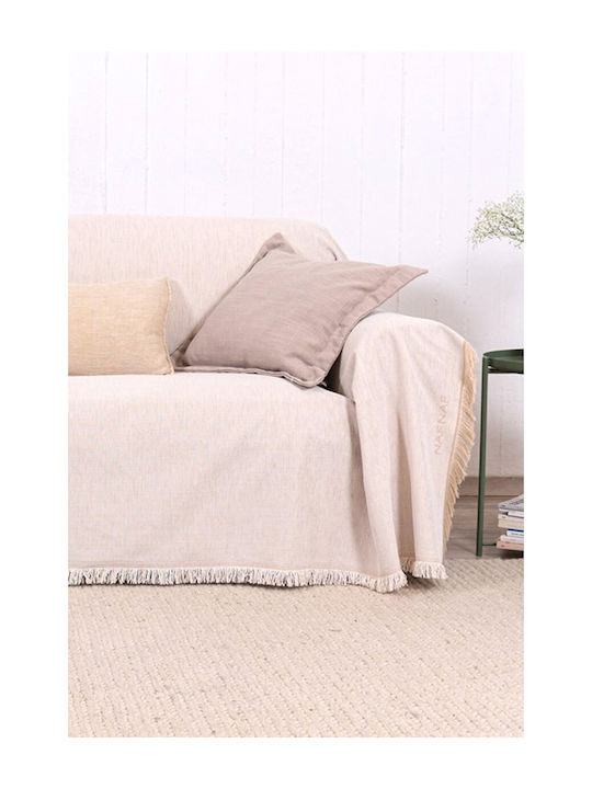 Naf Naf Three-Seater Sofa Throw 358-90 180x300cm Ecru