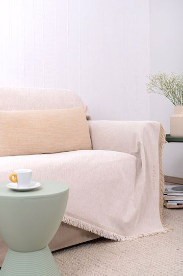 Naf Naf 358-90 Sofa Throw Chenille 180x250cm Ecru