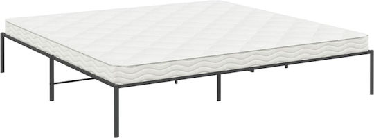 Метално Черно Легло King Size с Дъски за Матрак 183x213см