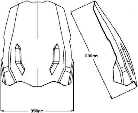 Puig Motorcycle Windshield & Windscreen Tinted Visor for Honda Tiger for Triumph Tiger 20375H