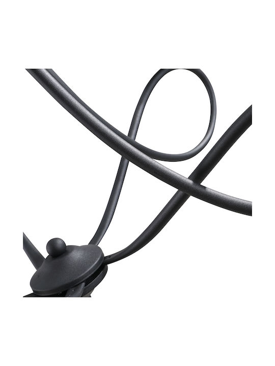 HomCom Kronleuchter 5xE14 Ø58cm mit Kerzen Schwarz B31-190V90