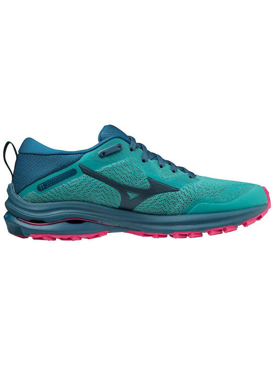 Mizuno Wave Rider TT Sport Shoes Running Lagoon / Moroccan Blue / Pink Peacock